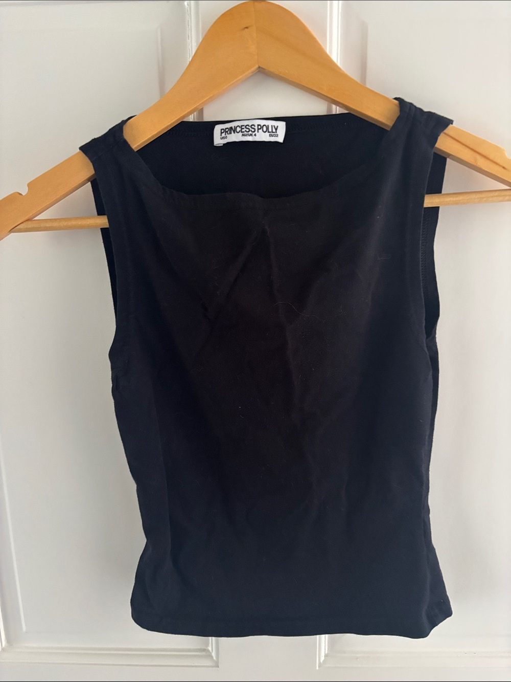 Princess Polly Black Ribbed Tank Top